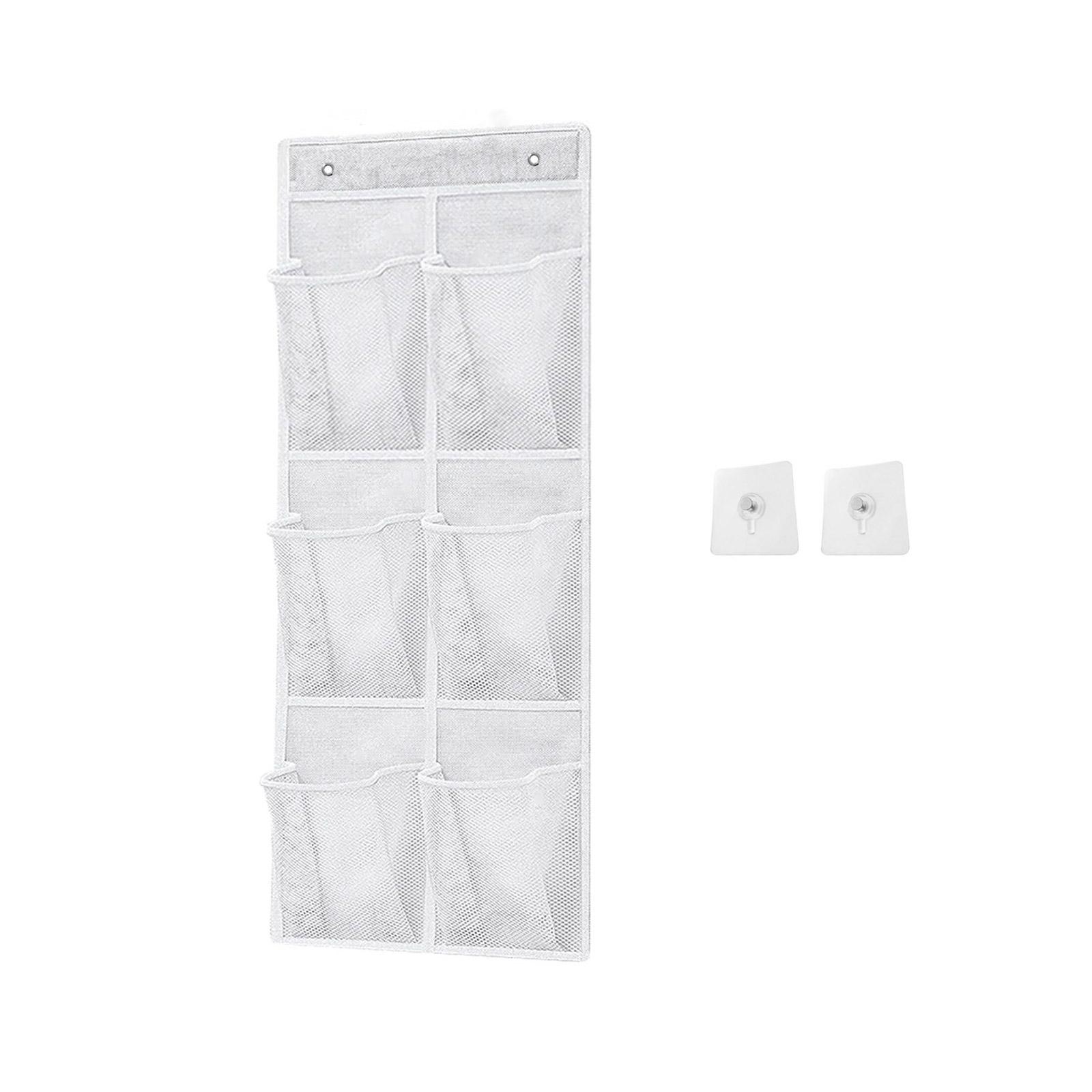 

6 карманов Подвесные органайзеры для хранения Практичная нетканая подвесная сумка с 6 отделениями для организации ванных принадлежностей белый