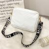 Women's New Fashion Trend Oblique Span Bag Pattern Shoulder Bag Letter Wide Chain Simple Bag