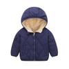 Kids Winter Warm Hooded Cotton Padded Jacket Girls Boys 90-130cm Soft Fleece Lined Duck Down Fill