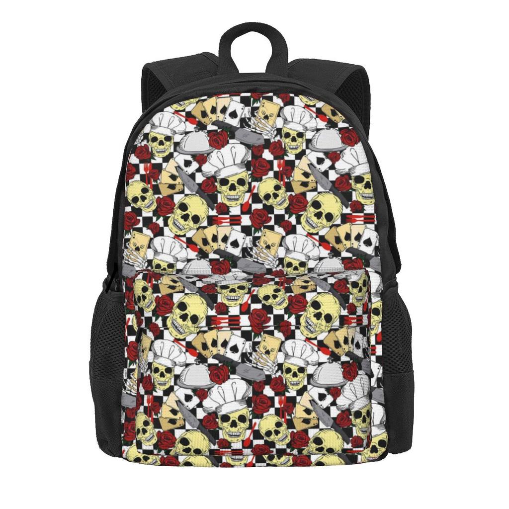 Candy Skull Backpack Girl Colorful Skulls Durable Backpacks Polyester Kawaii High School Bags Travel Custom Rucksack