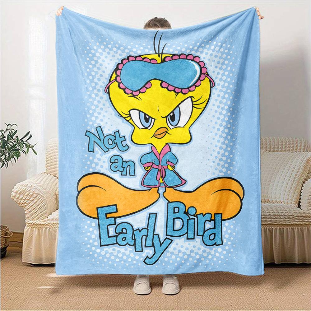 1pc Tweety3 Blanket, Gift, for Men and Women, Soft Blanket, Good for Sofa Bed Couch Travel, Lightweight Flannel Blanket