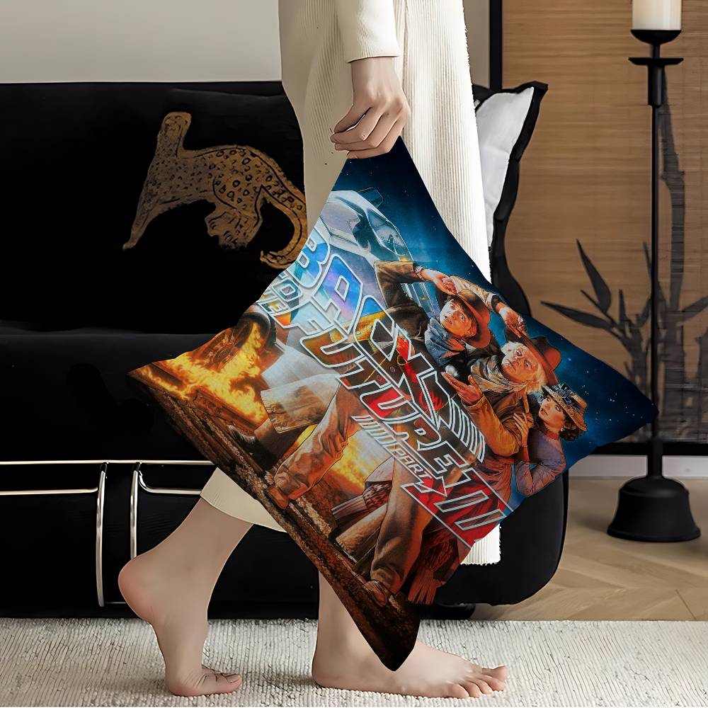Movie Back To The Future Trilogy Cushion Cover Pillow Cover Decor Pillowcase Printed Cushion Case for Couch