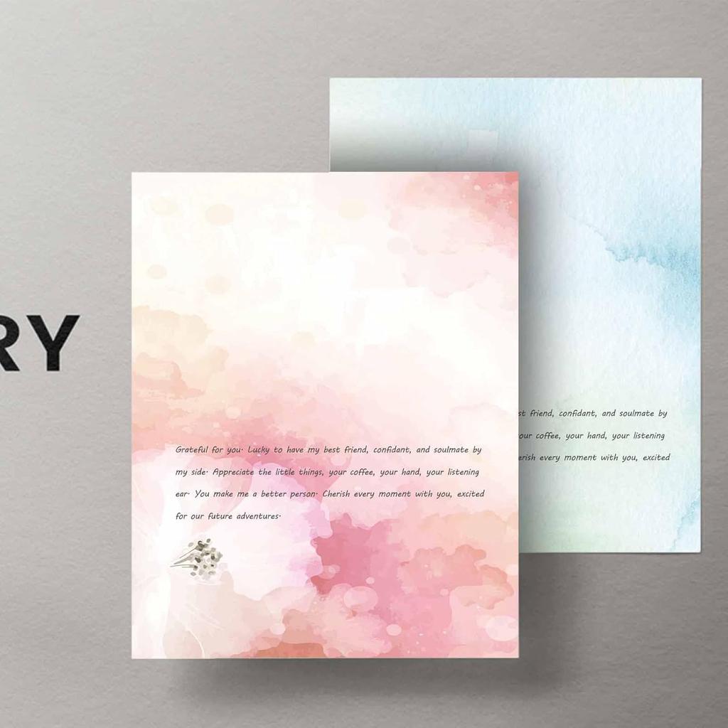 DUGUTUL Colored Printer Paper, Watercolor Stationary Paper, Double-Sided, Computer Paper for Business or Personal Use, Printer Friendly for Letters