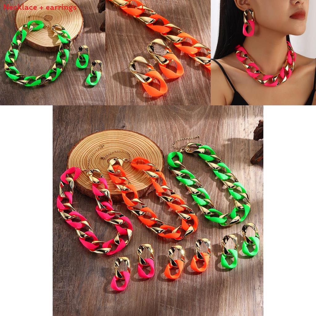 Trendy European Style Jewelry Set Featuring Flower Pattern And Geometric Design For Girls