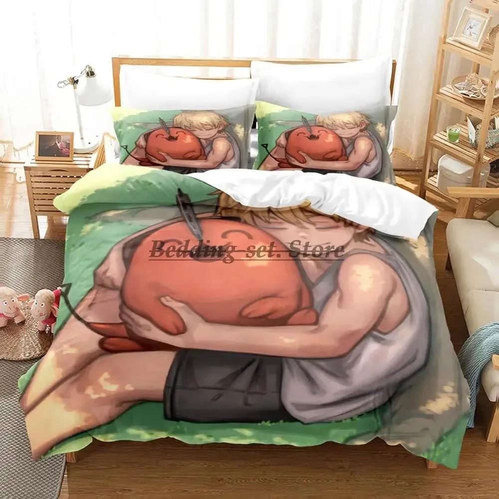 2023 Chainsaw Man Pochita Bedding Set Single Twin Full Queen King Size Bed Set Aldult Kid Bedroom Duvetcover Sets SPY×FAMILY