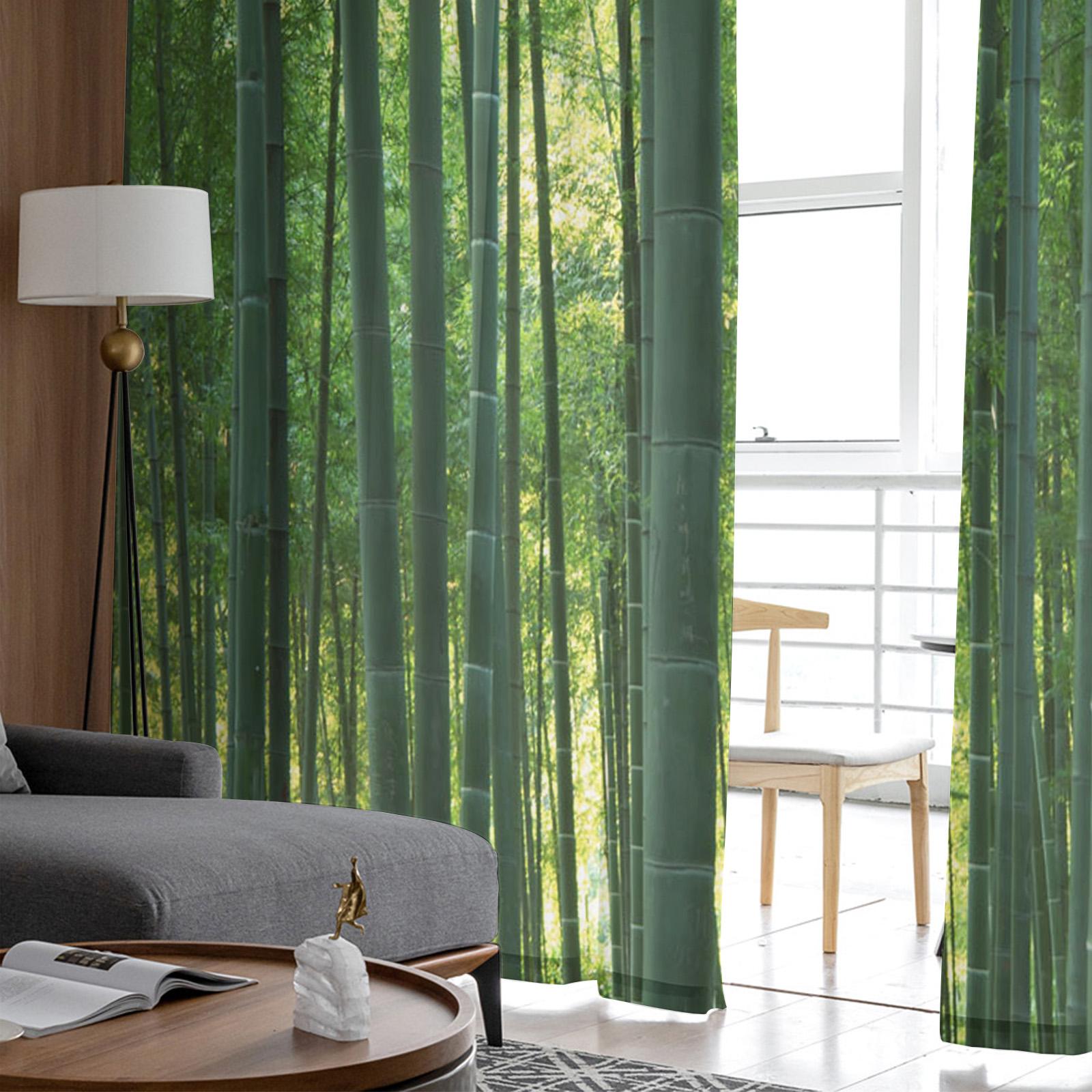 Крытые Тюлевые Шторы Бамбуковый Лес Зеленый Девушки Спальня Изысканная Вуаль Шторы — фото 5