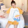 Pajamas Women'S Summer Short-Sleeved Shorts Loose And Cute Cartoon Casual Can Be Worn Outside Pajamas Women'S Loungewear Set