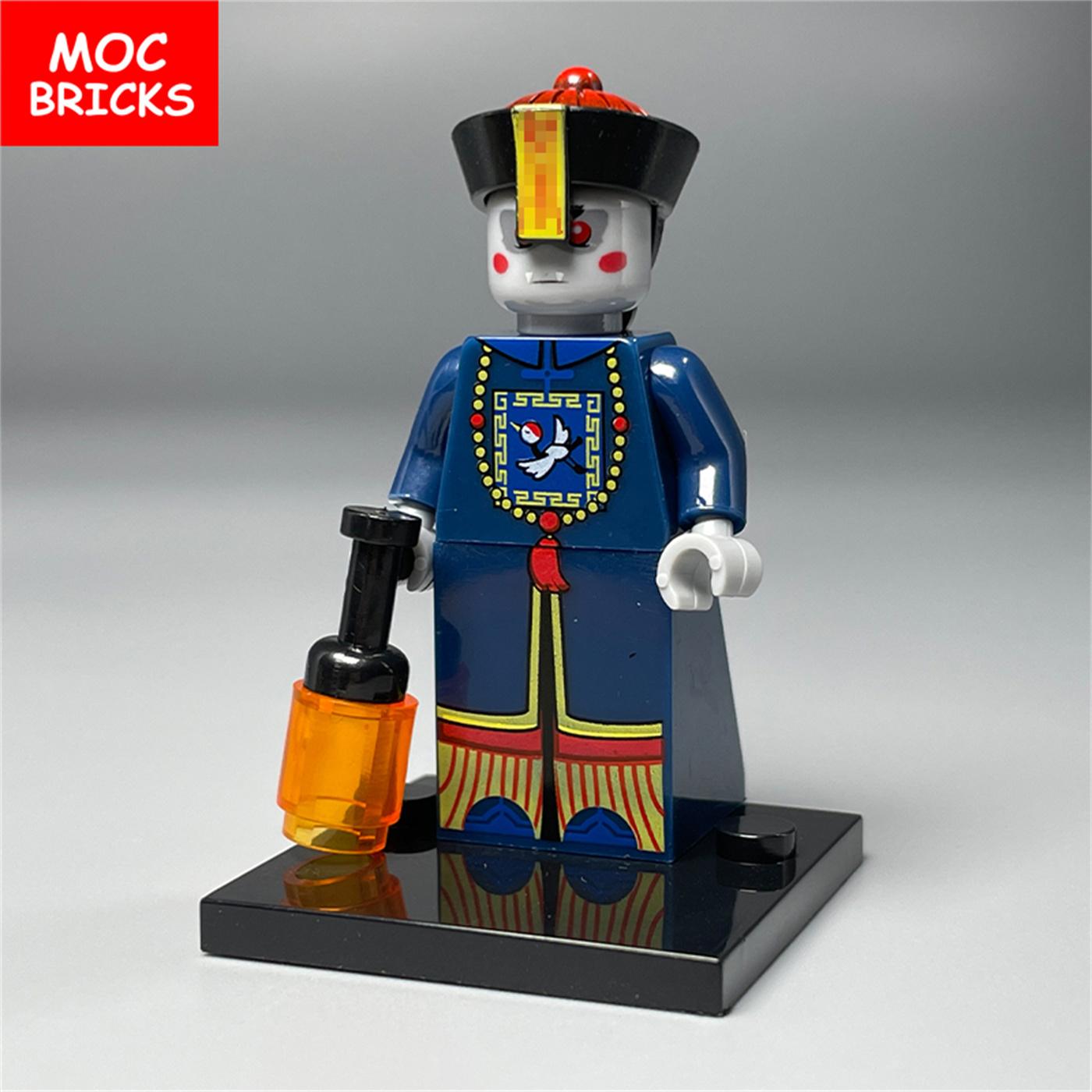 

MOC Bricks Zombie Chinese Culture Coffin Halloween Figure Assembled Constructing Blocks Dolls Toys