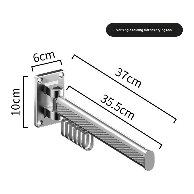 Wall-Mounted Foldable Clothes Drying Rack for Balcony and Bathroom