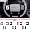 Car Steering Wheel Frame Decoration Cover Trim For BYD Equation Leopard 5 / 8 / Titanium 3 2024 2025 Black Accessories Interior
