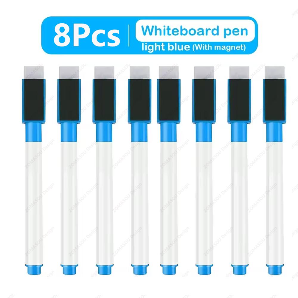 48-1Pcs Magnetic Erasable Whiteboard Pen Color Options Numbering Stationery Office Teaching Supplies for Student Blackboard Note