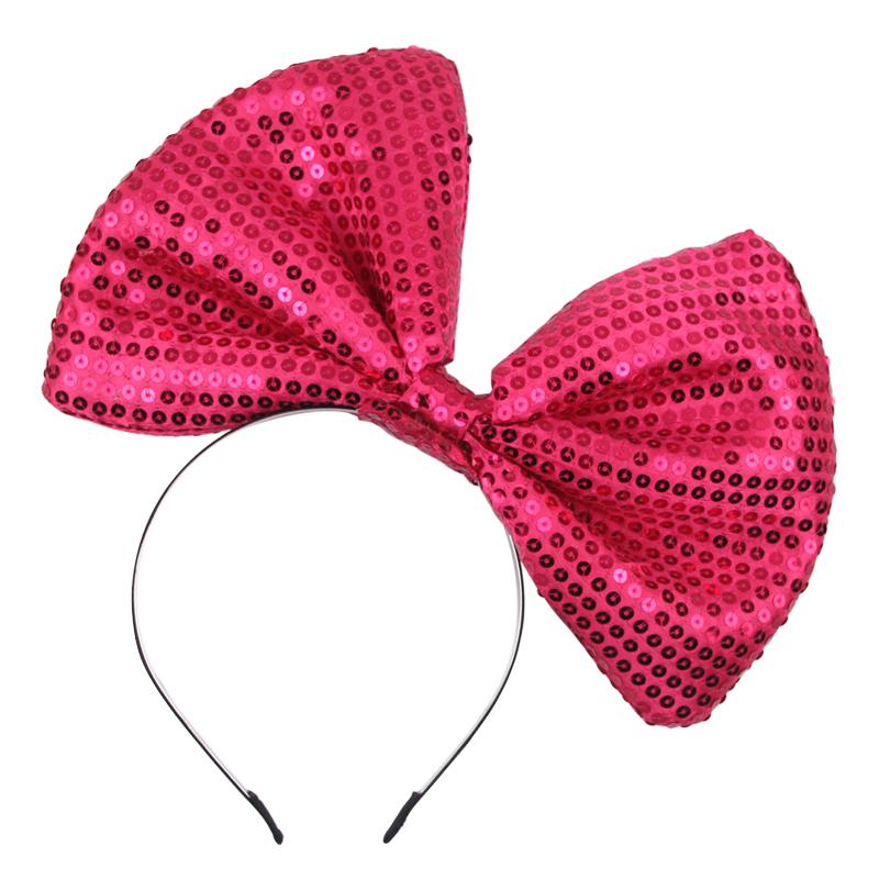 Mode Meerjungfrau Disney Stirnband Kind Sommer 7'' Schleife Metallic Große Schleife Stirnband Kopfschmuck Mädchen Festival Party DIY Haaraccessoires