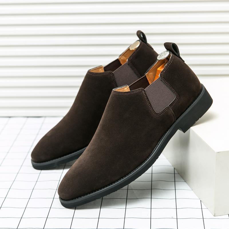 Fashion Men Business Loafers with Pointed Frosted Surface Lightweight Comfortable Fashionable and Formal Shoes In Sizes 38-48 Men Shoes