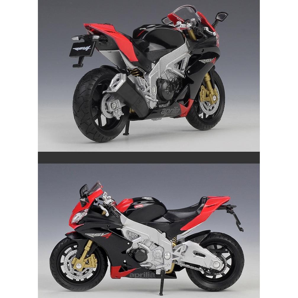 Scară 1/18 Welly Aprilia RSV 4 Fabrică Model de motociclete din aliaj Modele de vehicule de jucărie din metal Model de motocicletă Colectie de simulare înaltă Cadouri pentru copii