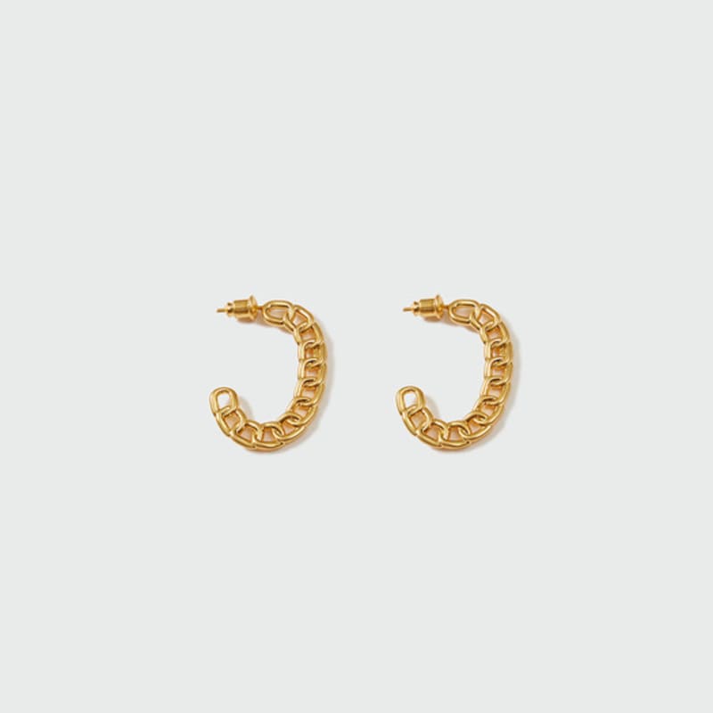 EENK ZORIE Chain Hoop Earring - Gold