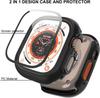 Glass+Case For Apple Watch Ultra 49mm Smartwatch PC Bumper+Screen Protector Tempered Cover Iwatch Series Ultra 2 3 Accessories