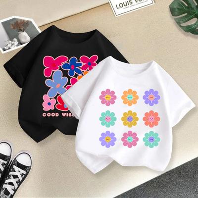 Kinder Kurzarm T-shirt für Mädchen Neue Sommer Mädchen Mode Sommer Jacke Casual Halbe Hülse Kleidung