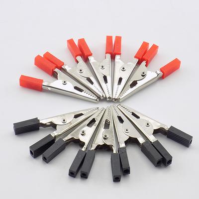 10 adet 50mm 35mm Timsah Klipsleri Timsah Test Ucu Güç Terminalleri Klipsleri Elektrikli Alet