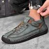 Handgemachte Spaltlederstiefel Herrenschuhe Bequeme Stiefeletten für Männer Freizeitschuhe Große Werkzeugschuhe