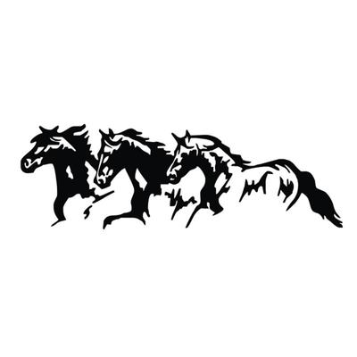 Car Engraved Reflective Horse Pattern Automotive Exterior Decoration Sticker