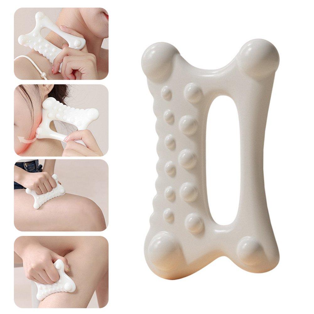 1+1 Face Gua Sha Massager Facial Body Ceramic Trapezius Massager