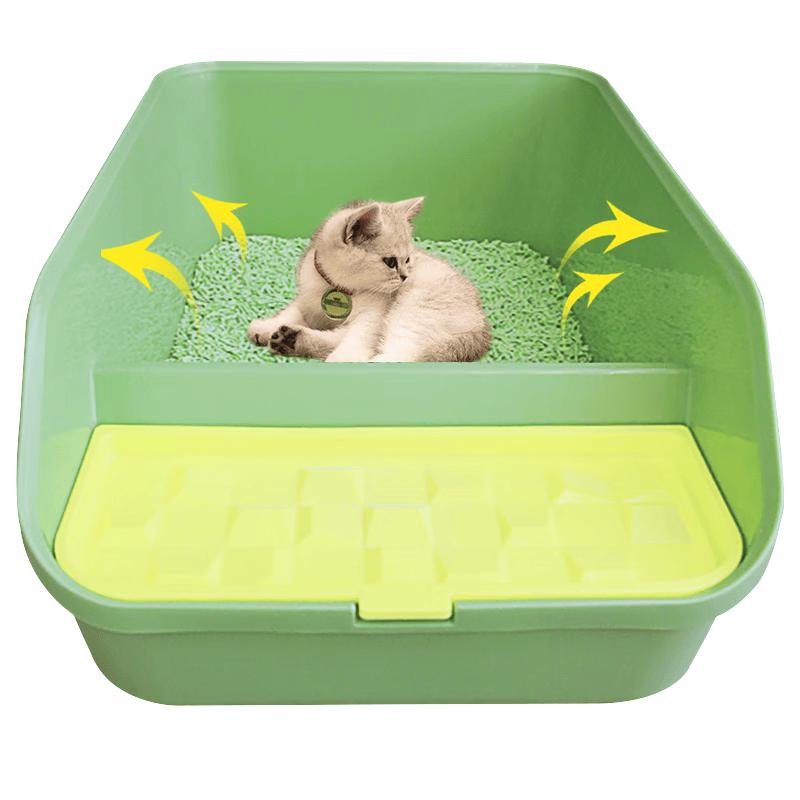 CHONGLEGUAI Semi-Enclosed Cat Litter Box with Scoop
