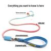 Gradient Shock-Absorbing Nylon Dog Leash for Small To Large Pets - Explosion-Proof with Integrated P Rope and P Chain.