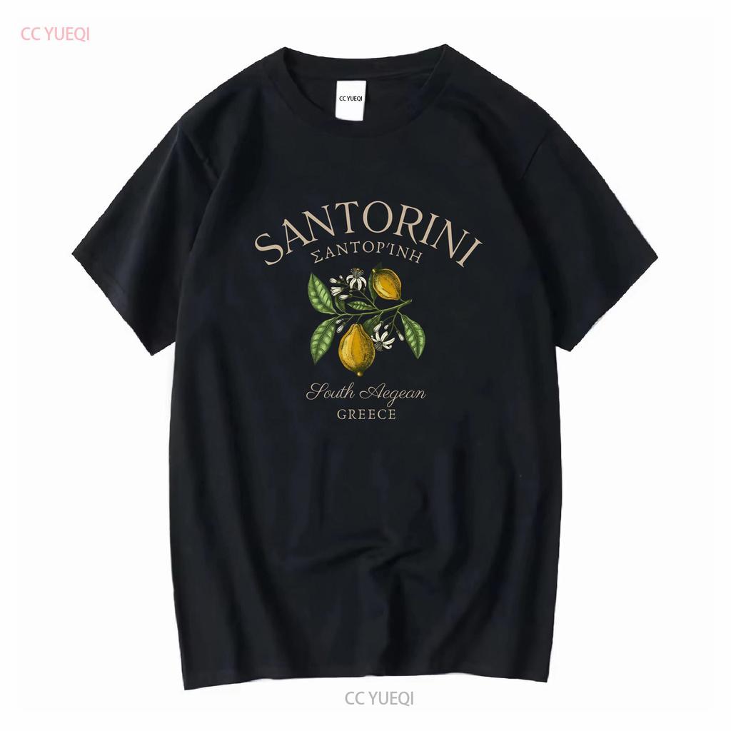 Santorini T Shirt Greek Island Greece Clothes Soft and Comfortable long or short sleeves vintage Washed Stretched