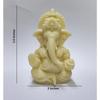 3D Ivory Ganesh Idol for Car Dashboard Small Ganesha Murti Ganpati Idol for Home Decor Puja Lord Ganesh Statue Gift