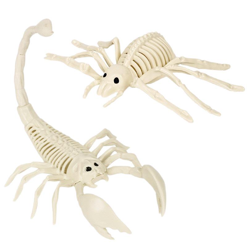 Halloween Scene Decorations Animal Skull Skeleton Ornament Simulation Plastic Crow Mouse Scorpion Decorative Props