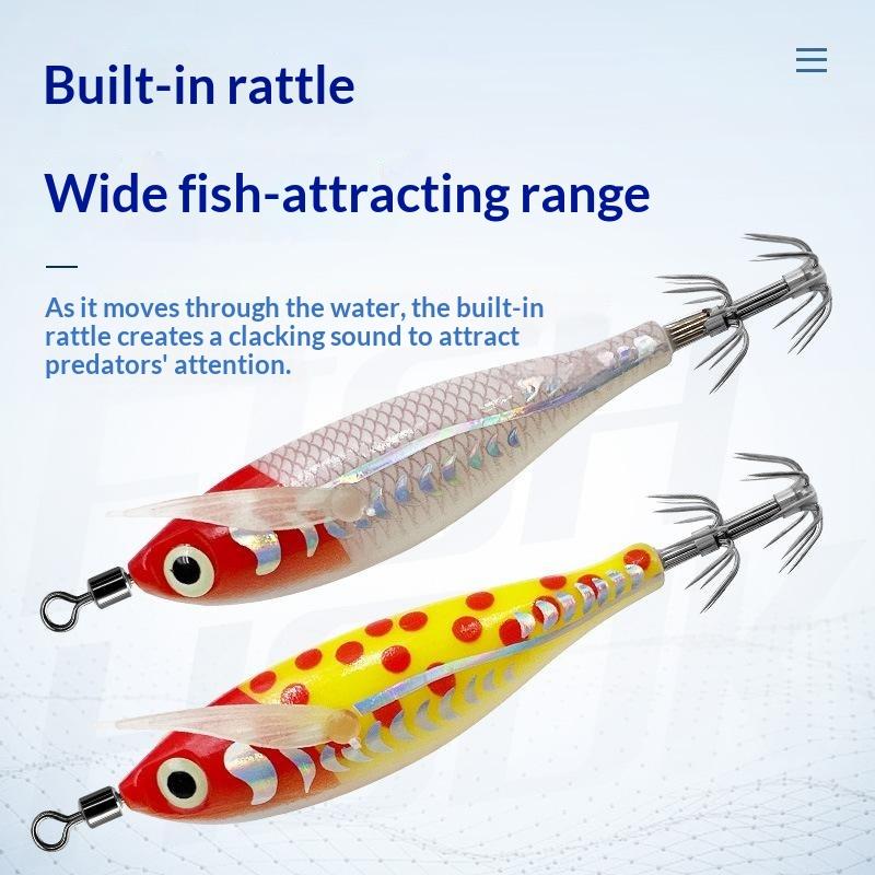 10Pcs Squid Jig Set 8Cm Luminous Uv Shrimp Lure Horizontal Fishing Bait For Cuttlefish Octopus Sea Tackle