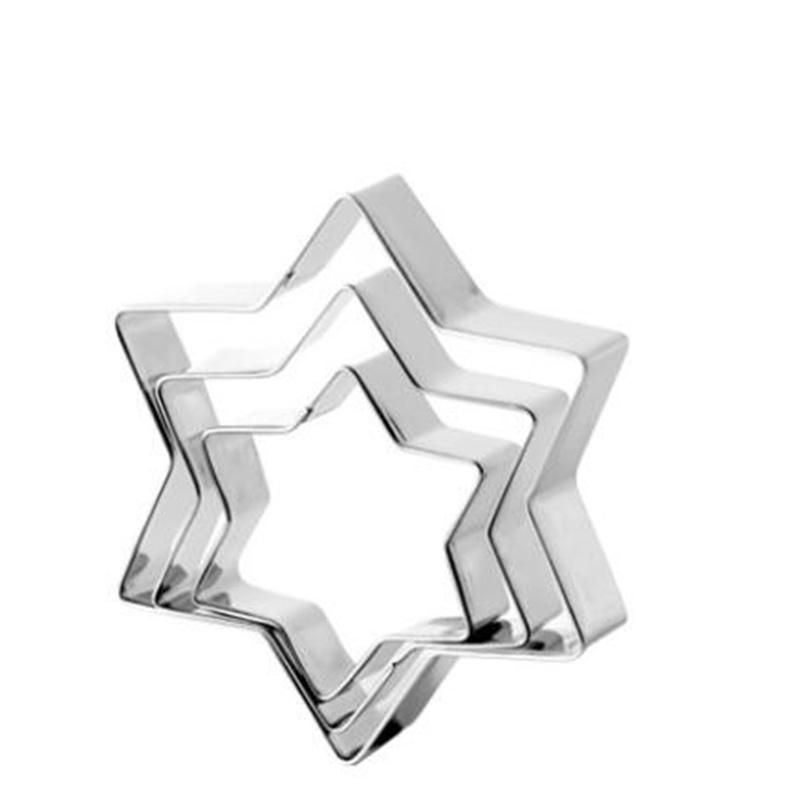 3pcs/set Star Shape Cookie Cutter Cake Decorating Tools Fondant Sugarcraft Candy Cupcake Biscuit Mold DIY Baking Tools