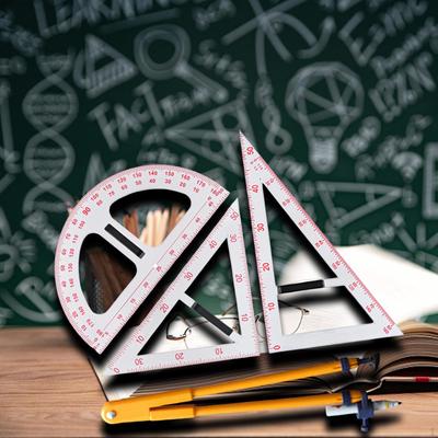 Zeichenwerkzeug Mathematik Geometrie Lineale mit abnehmbarem Griff Lehrmittel Große Messung