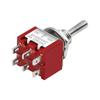 Heschen Mini Toggle Switch, MTS-223, (ON)-Off-(ON) Momentary Type, DPDT, 6 Pin, 2A 250V, 6A 125V, Pack of 5