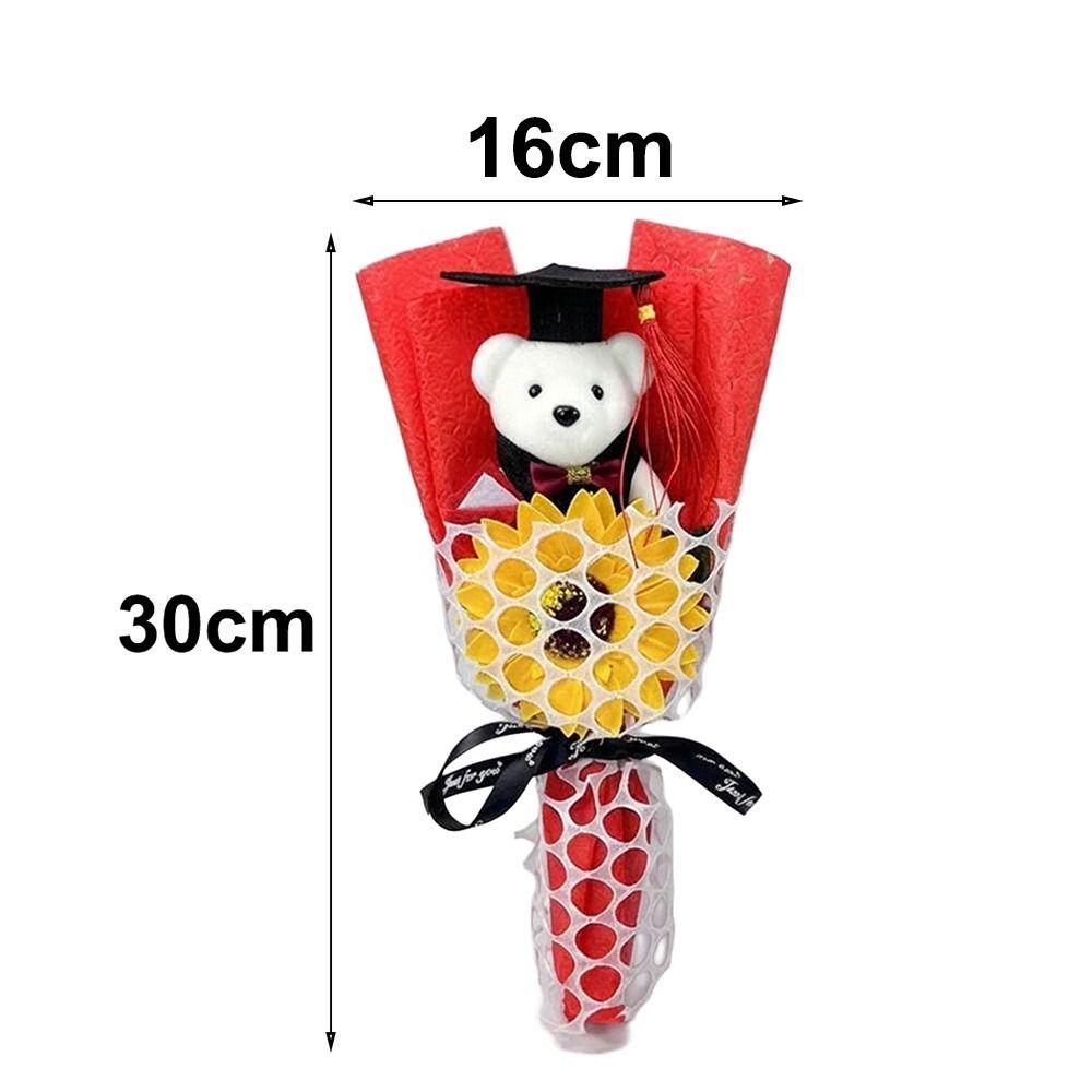 Dekoration Sonnenblumen Bär Strauß Plüsch Süßer Bär Strauß Neues Plüschtier Sträuße Abschlussgeschenk