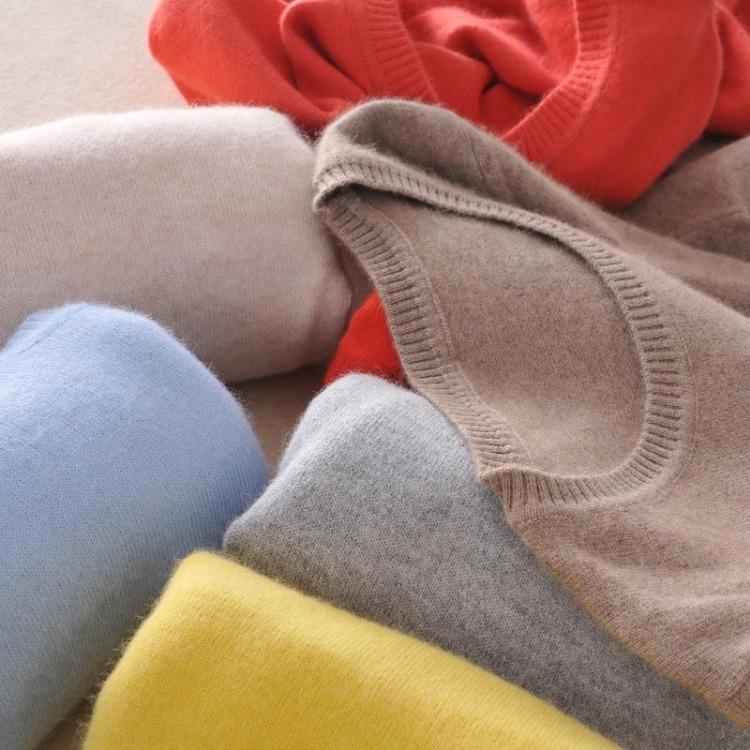 Cozy Cashmere Fuzzy Pullover Sweater Crew Fit Women Slim Knitted Neck Wool Black Red