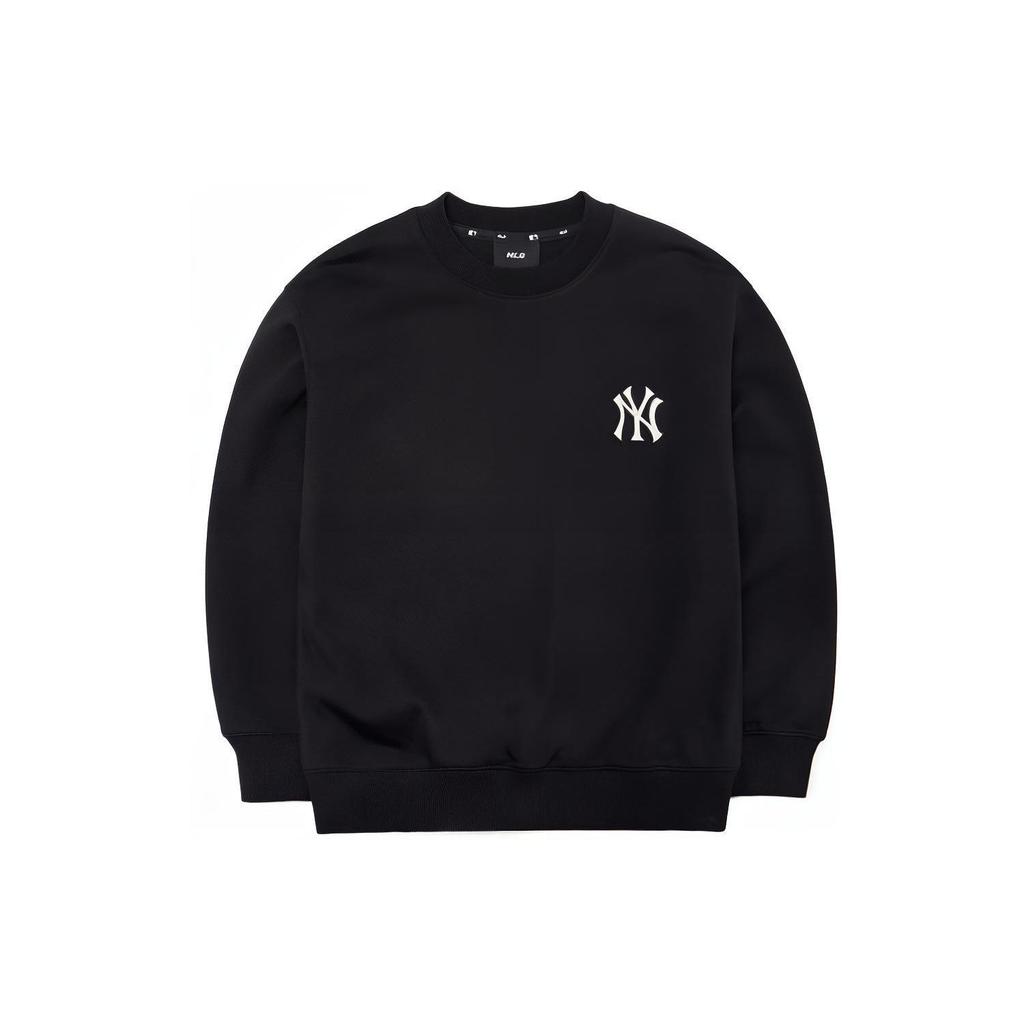 MLB New York Yankees Graphic Print Crewneck Long Sleeve Sweatshirt Unisex sweatshirt Black 3AMTI0121-50BKS