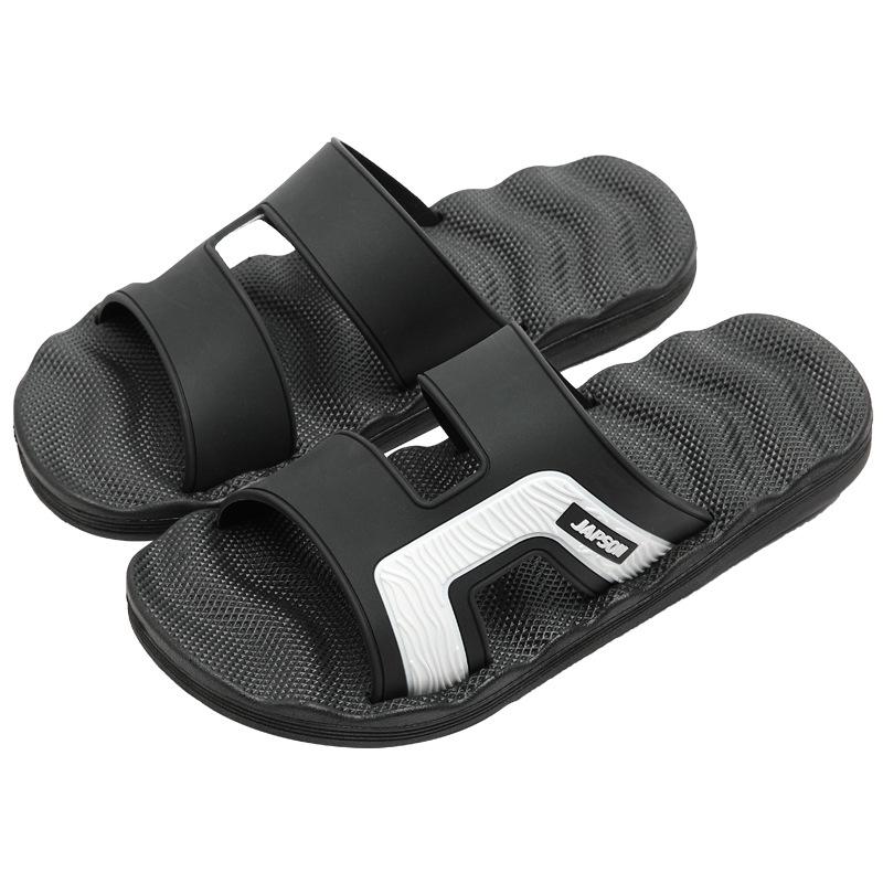 Pánské nadměrné protiskluzové venkovní masážní koupelové pantofle a žabky