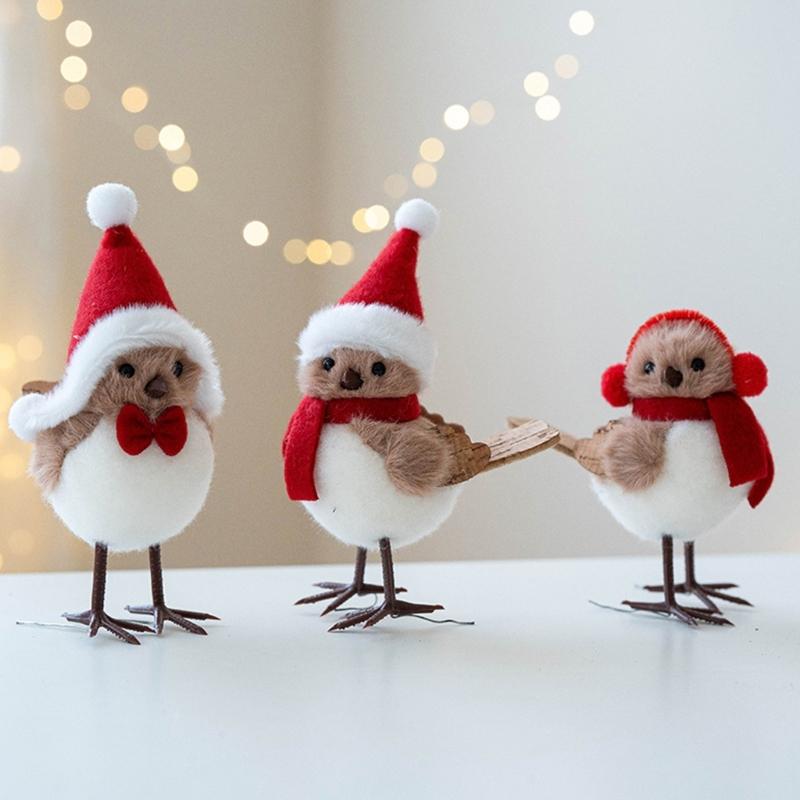 Durable Fabric Covered Foam Bird Hanging Decoration For Festival Indoors Outdoor Christmas Displays