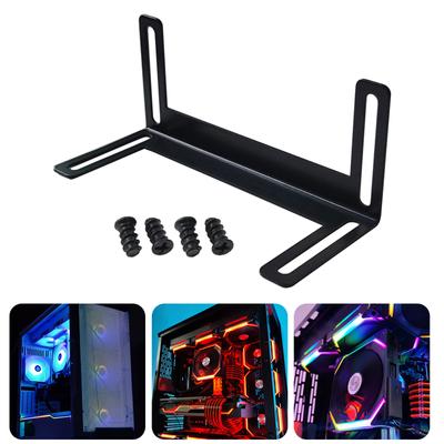 PC-Wasserkühlungs-Kühlerhalterung, 120 mm, Lüfterhalterung, Metallständer für Pumpentank, Reservoir, Schwarz