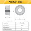 A20F-Serrated Flange Hex Nuts Hexagon Flange Nuts, Locknuts Replacement Nut For DIY Home Mechanism