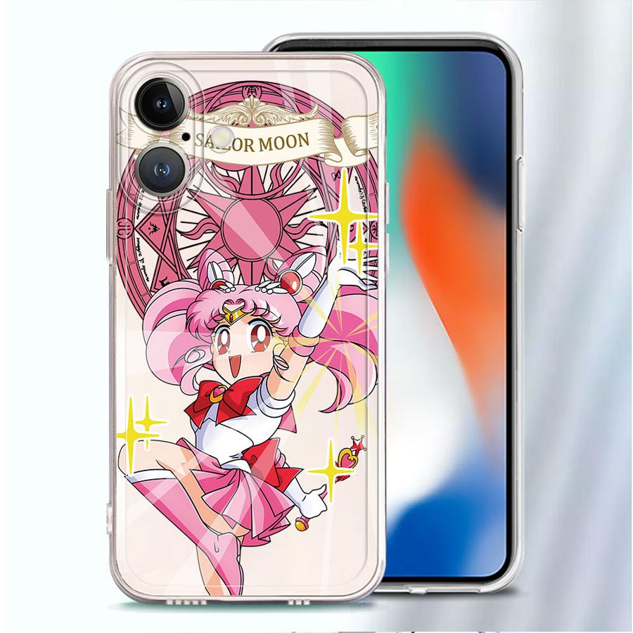 Sailor Chibi Moon Case for iPhone 17 Pro Max 16 XR 13 Pro Air 15 XS Max 14 Plus 11 12 Mini 7 8 Soft Phone Cover