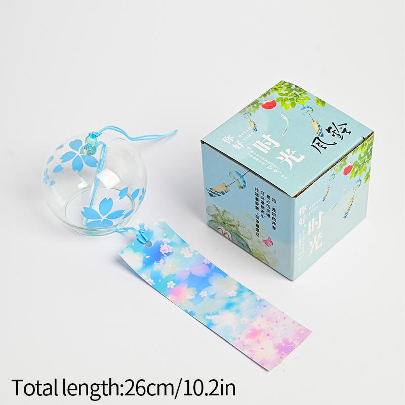 Japanese Wind Chimes Romantic Wind Bells Handmade Glass Hanging Pendants Outdoor Garden Decoration Ornaments Birthday Gifts