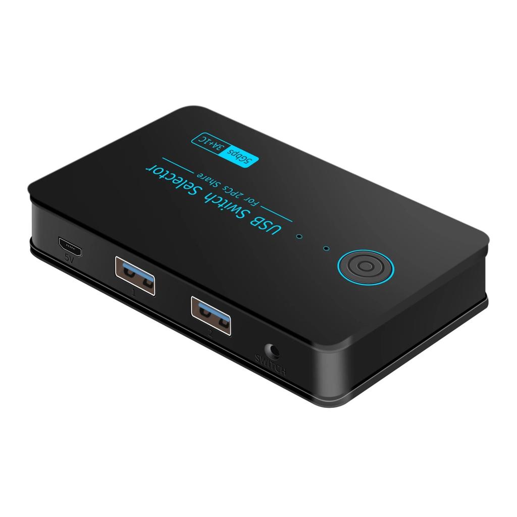 USB3.0 KVM Switch Hotkey Switcher for PC Keyboard Mouse Printer 2 PCs Sharing 4 Devices USB Switch Shared Controller Adapter Hub