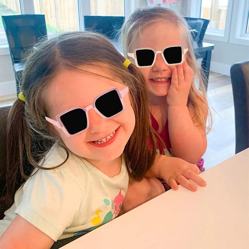 New Children Solid Square-frame Glasses Sunglasses UV400 Outdoor Girls Boys Fashion Protection Sunglasses Kids Sun Glasses