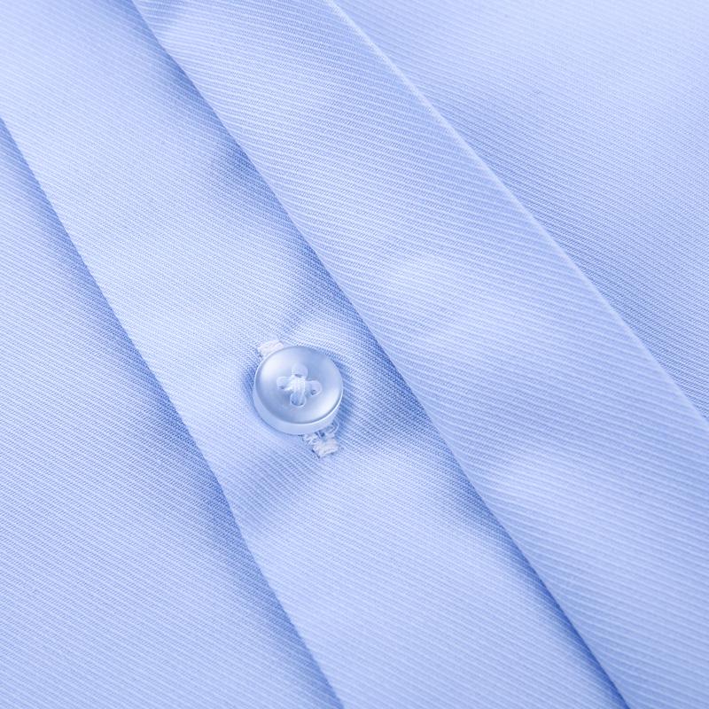 Herren-Hemden mit langen Ärmeln und formellen, gesellschaftlichen französischen Manschettenknöpfen ohne Einstecktuch, einfarbig, reguläre Passform