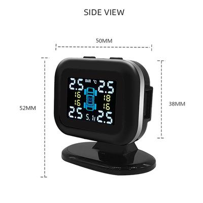 Car TPMS Tire Pressure Monitoring System Mini USB Tire Pressure Monitor Detector with 4 External
