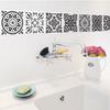 10 Pcs Simple Black and White Retro Geometric Pattern Wall Sticker Home Kitchen Decoration Wall Art