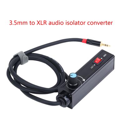 3.5mm Aux Noise Filter Ground Noise Isolator with Volumes Control Balanced Signal Output for Various Devices