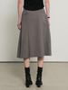 General Idea Classic Pleated Midi Skirt [Grey] / Gf1Lsk503
